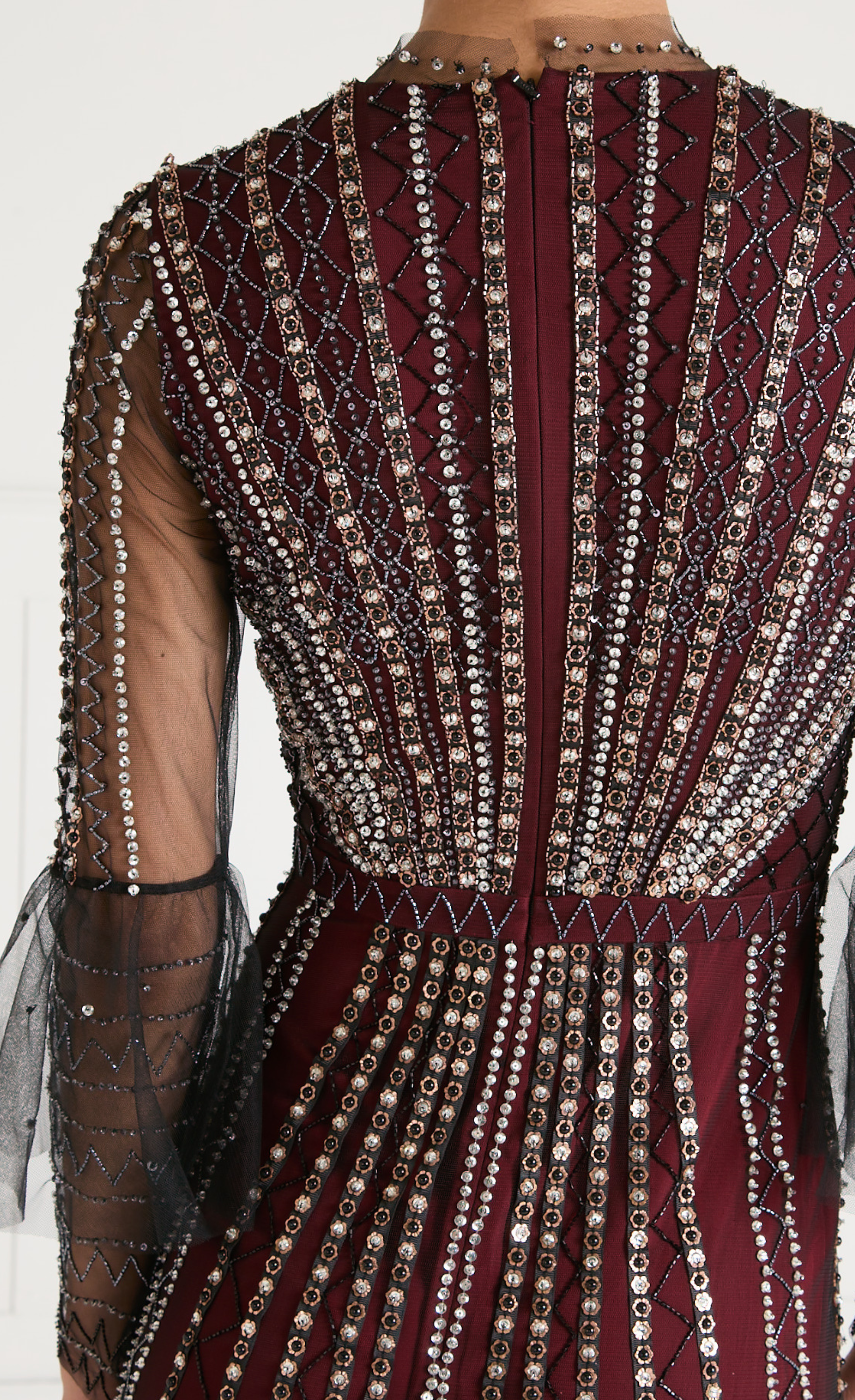 Sabel Tulle Gown - Claret