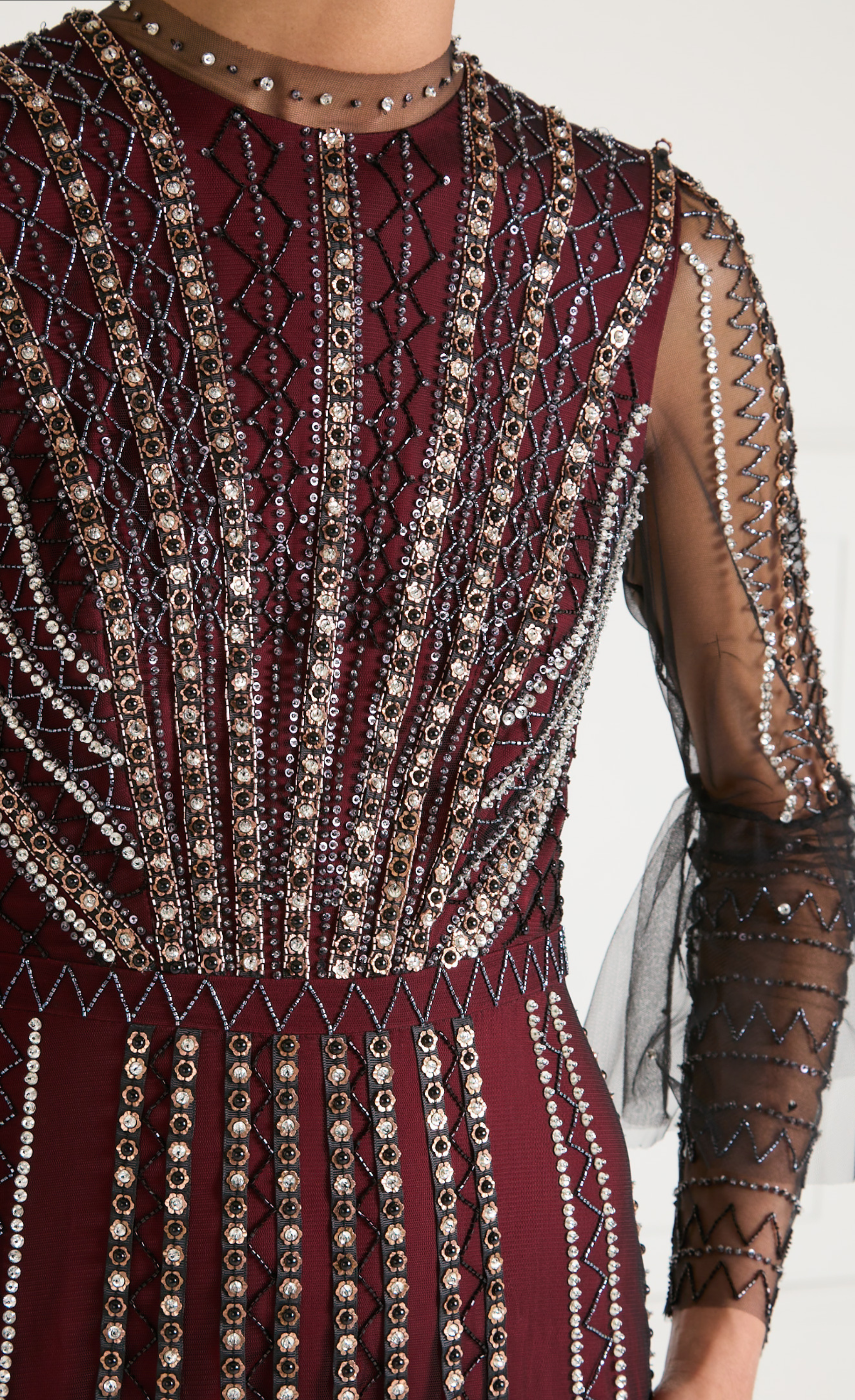 Sabel Tulle Gown - Claret