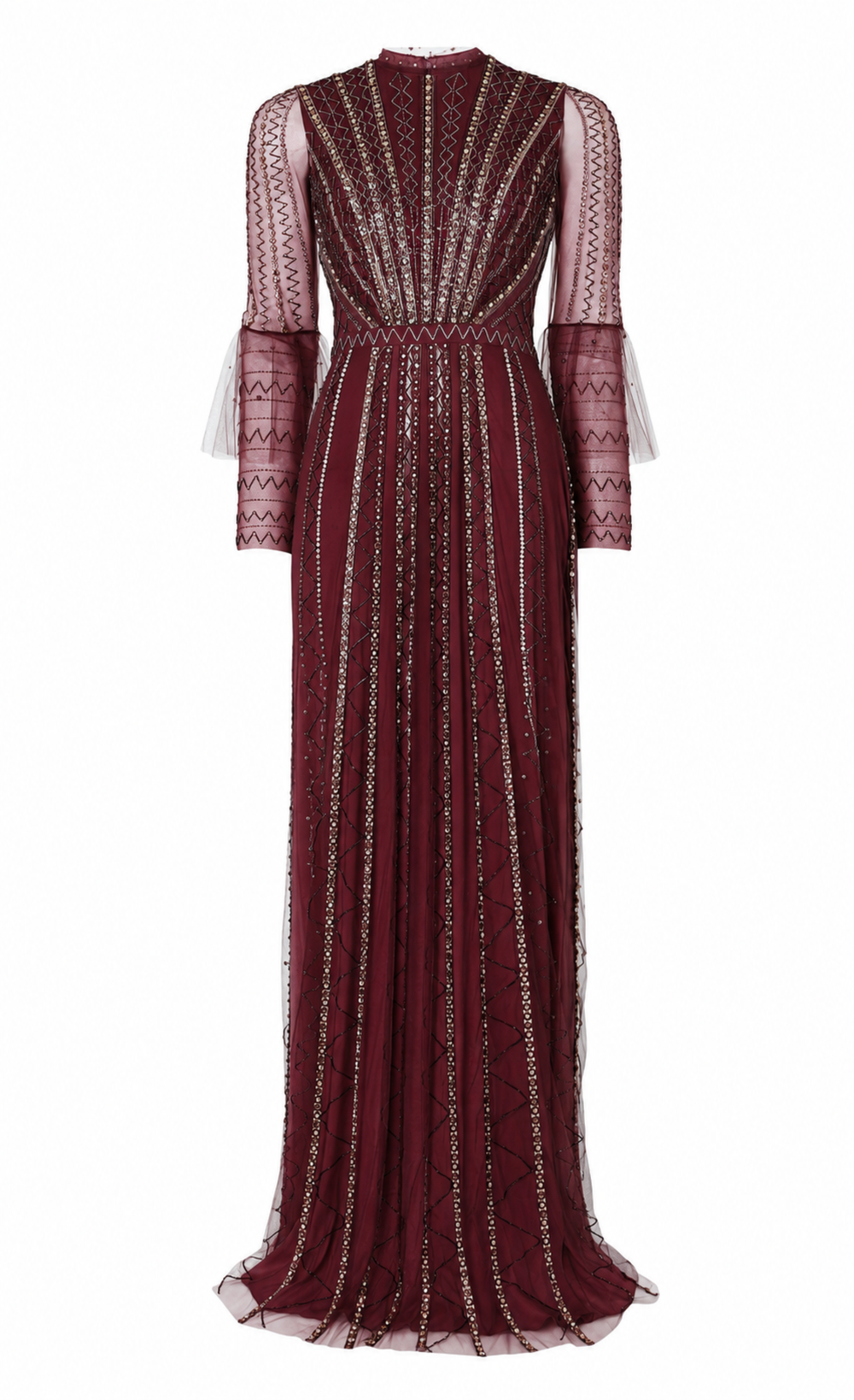 Sabel Tulle Gown - Claret
