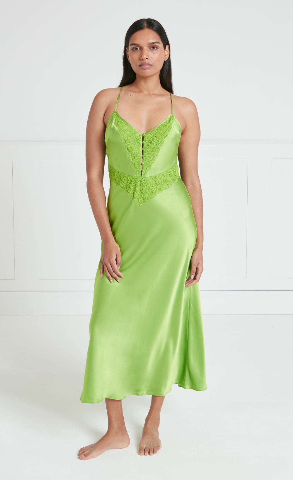 Thalia Slip Dress - Green