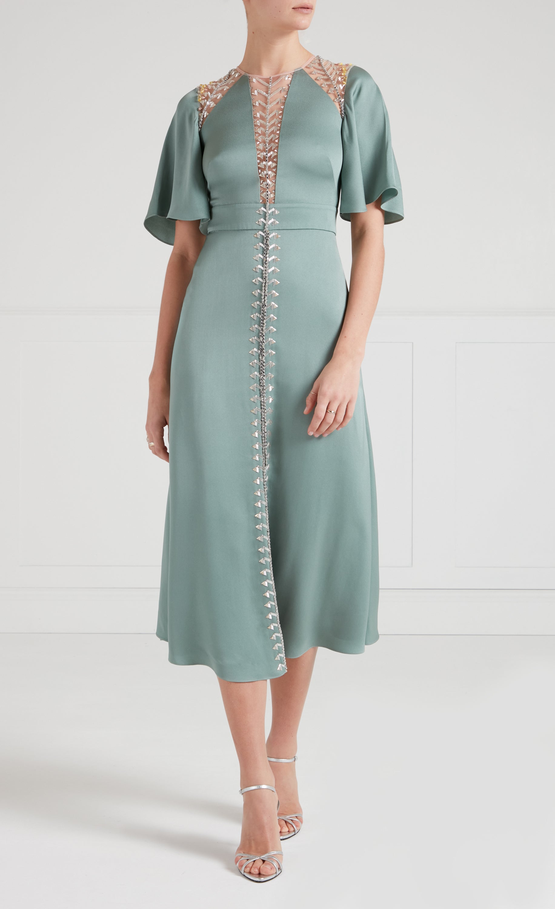 Wildlife Cocktail Dress - Jade Green