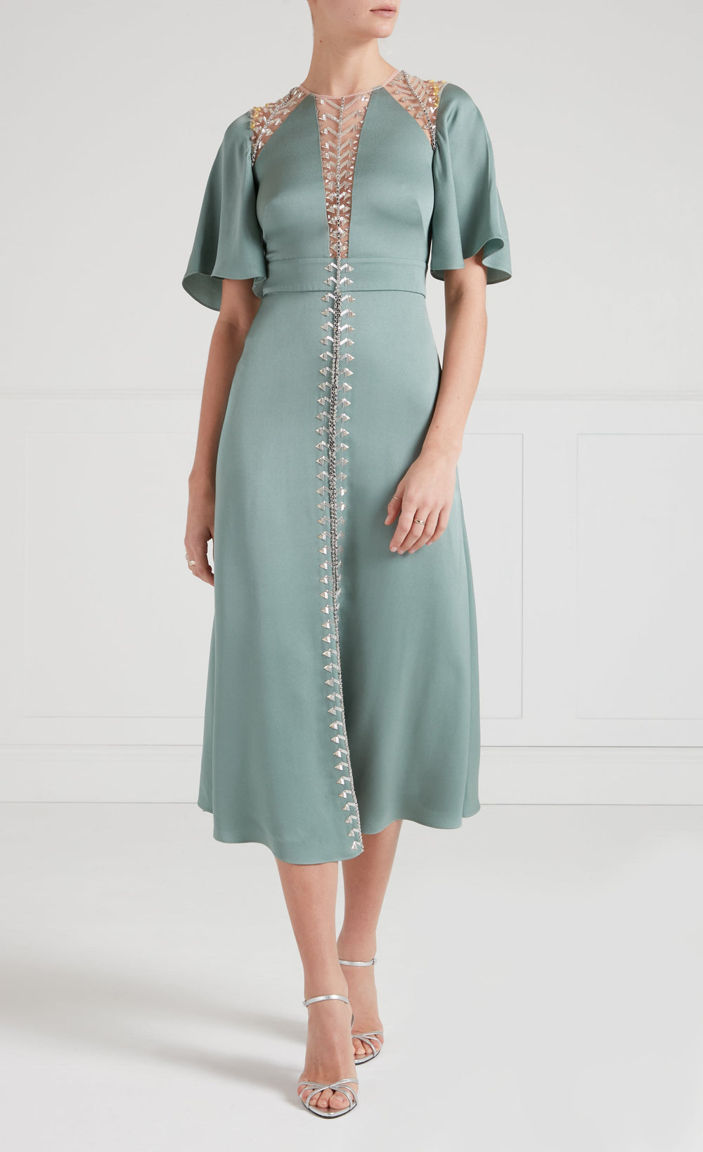 Wildlife Cocktail Dress - Jade Green