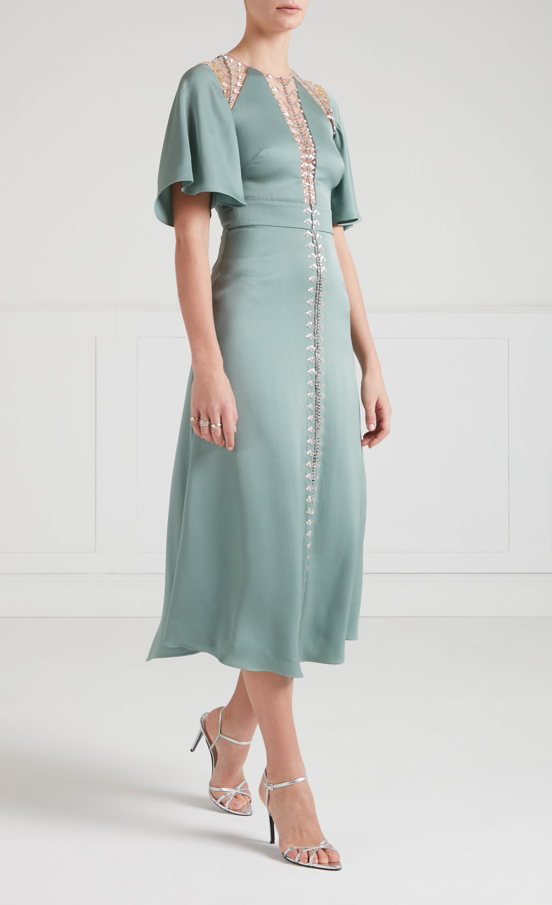 Wildlife Cocktail Dress - Jade Green