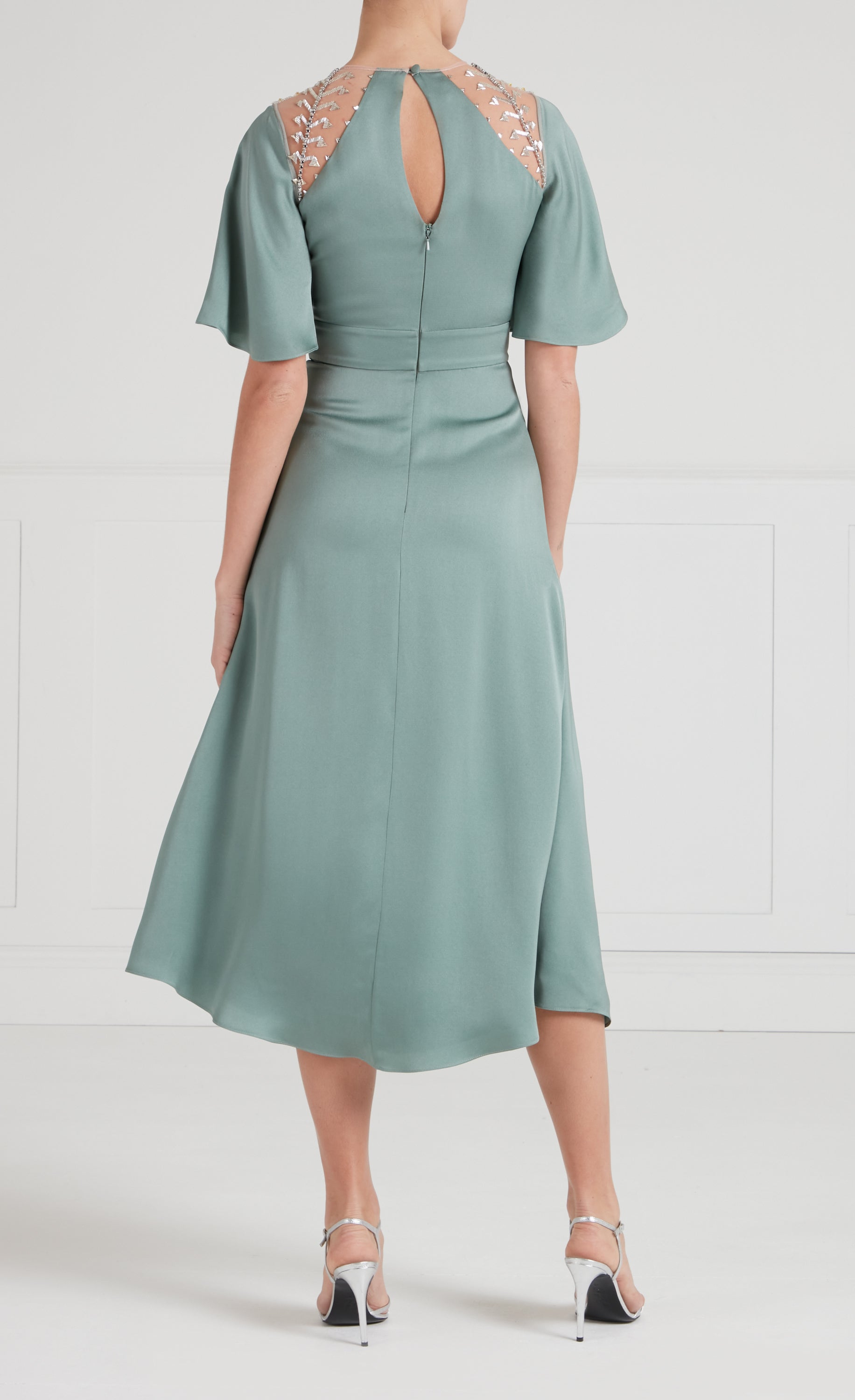 Wildlife Cocktail Dress - Jade Green