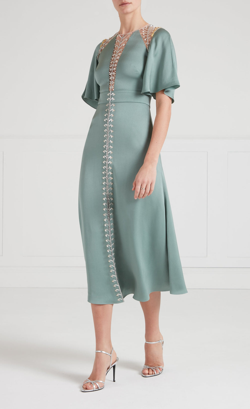 Wildlife Cocktail Dress - Jade Green