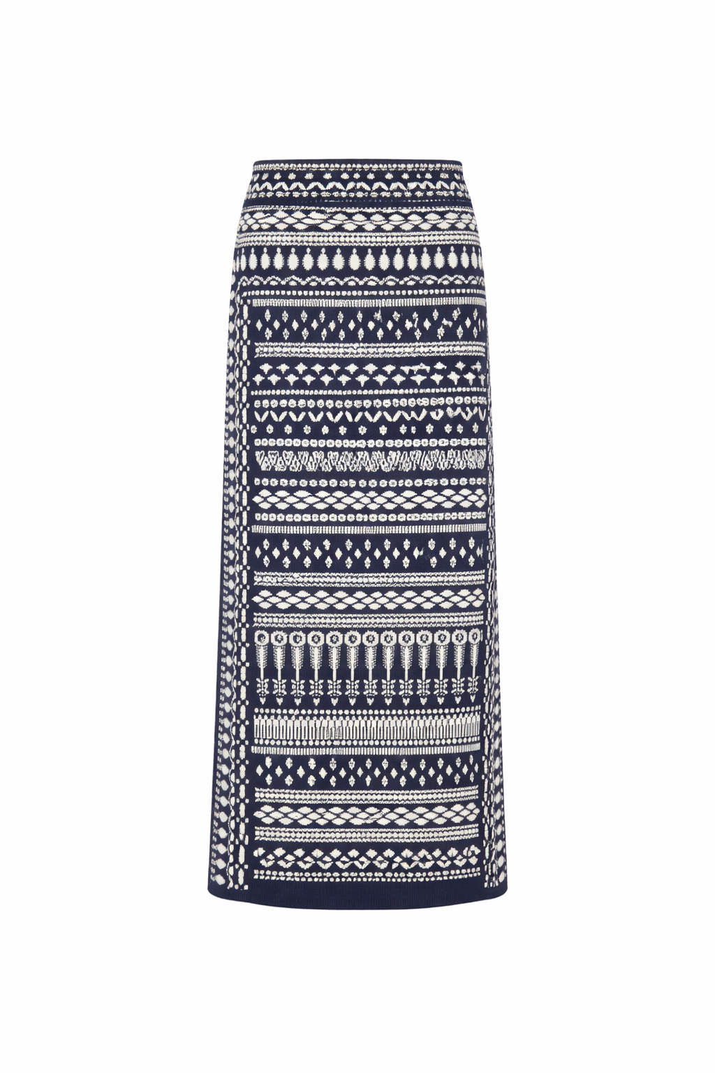 Tlalli Knit Skirt - Navy Silver