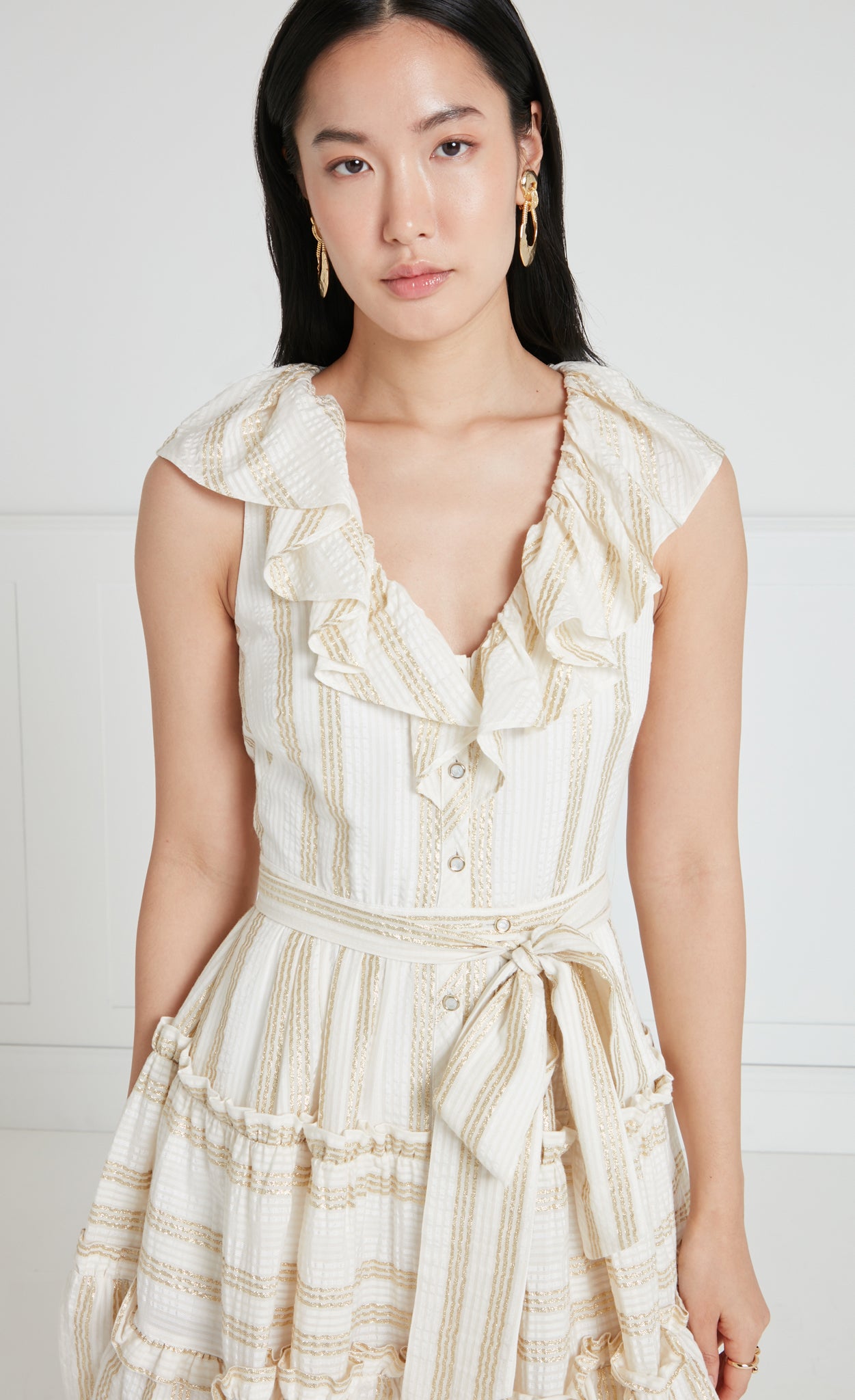 Benoto Mini Dress - Cream/Gold