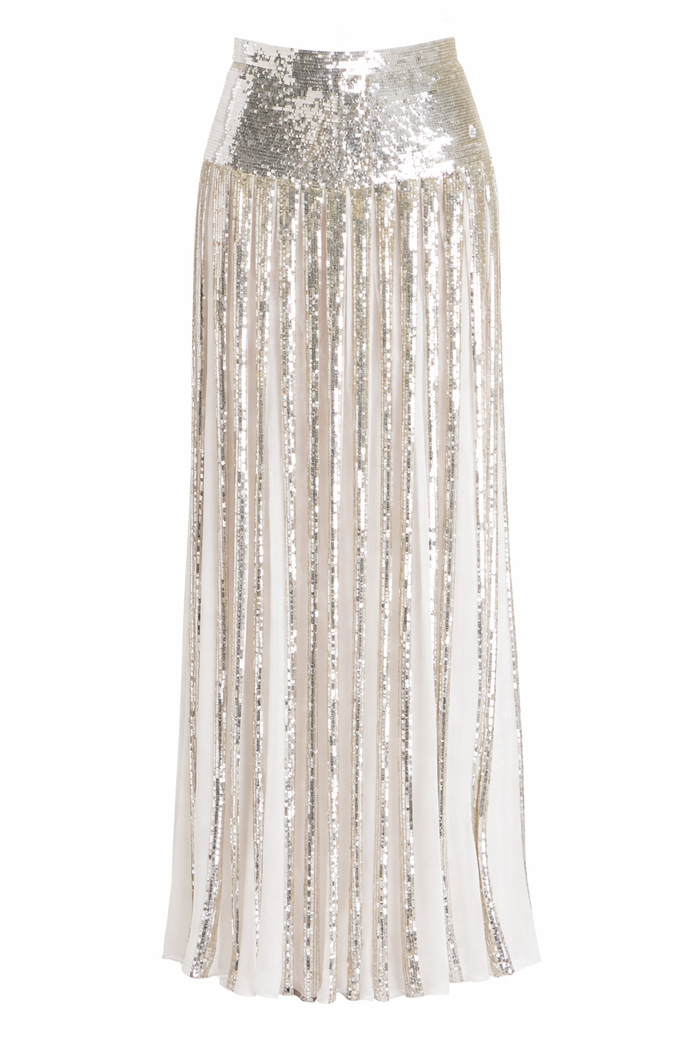 Filigree Full Length Skirt - Silver