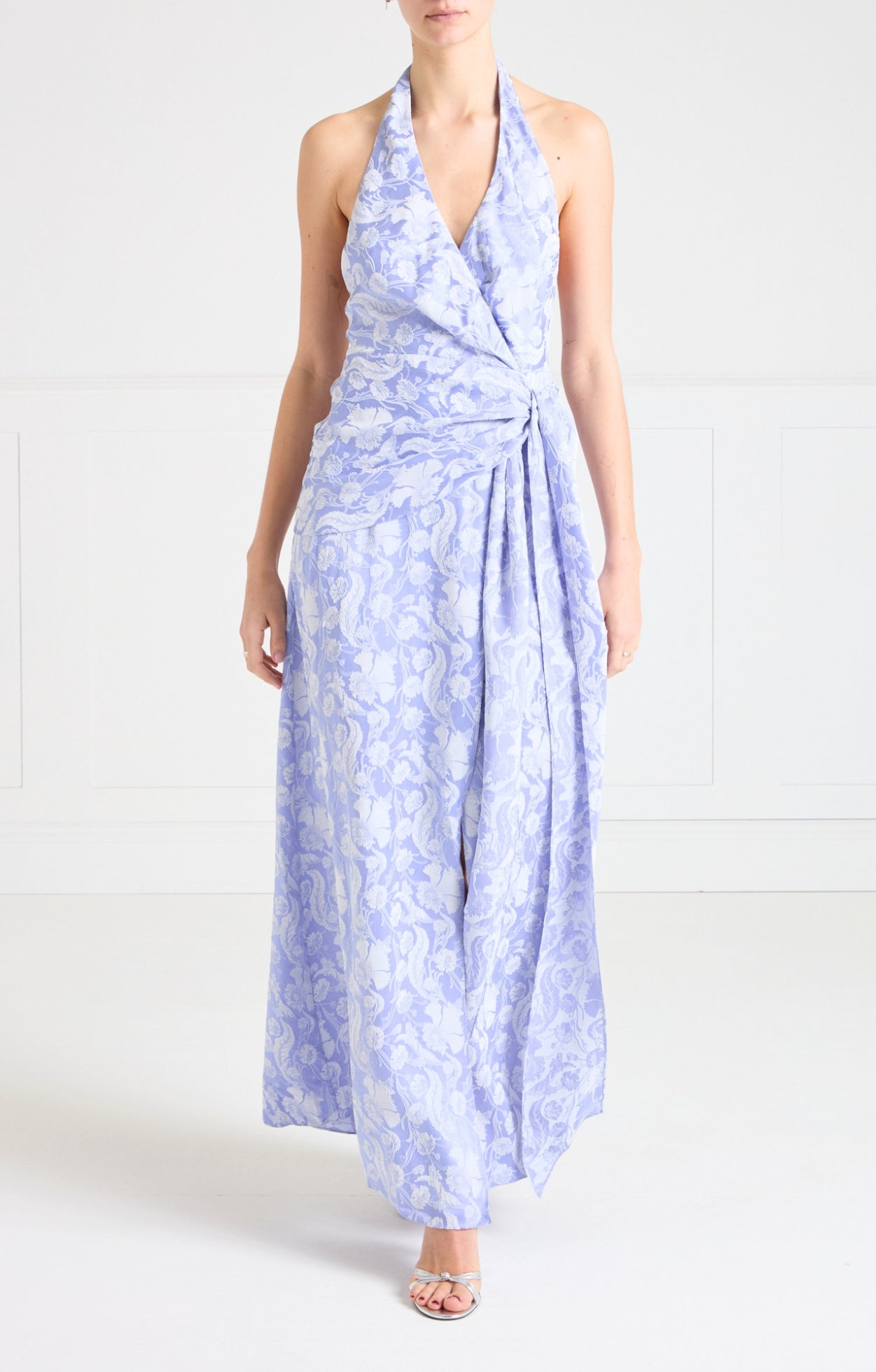 Celine Halter Dress - Lavender Blue