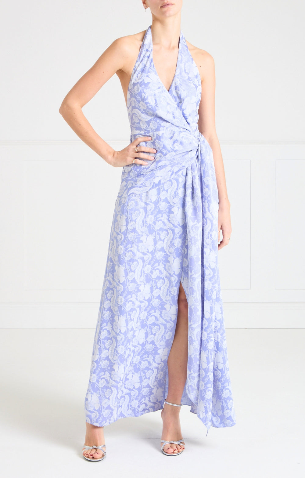 Celine Halter Dress - Lavender Blue