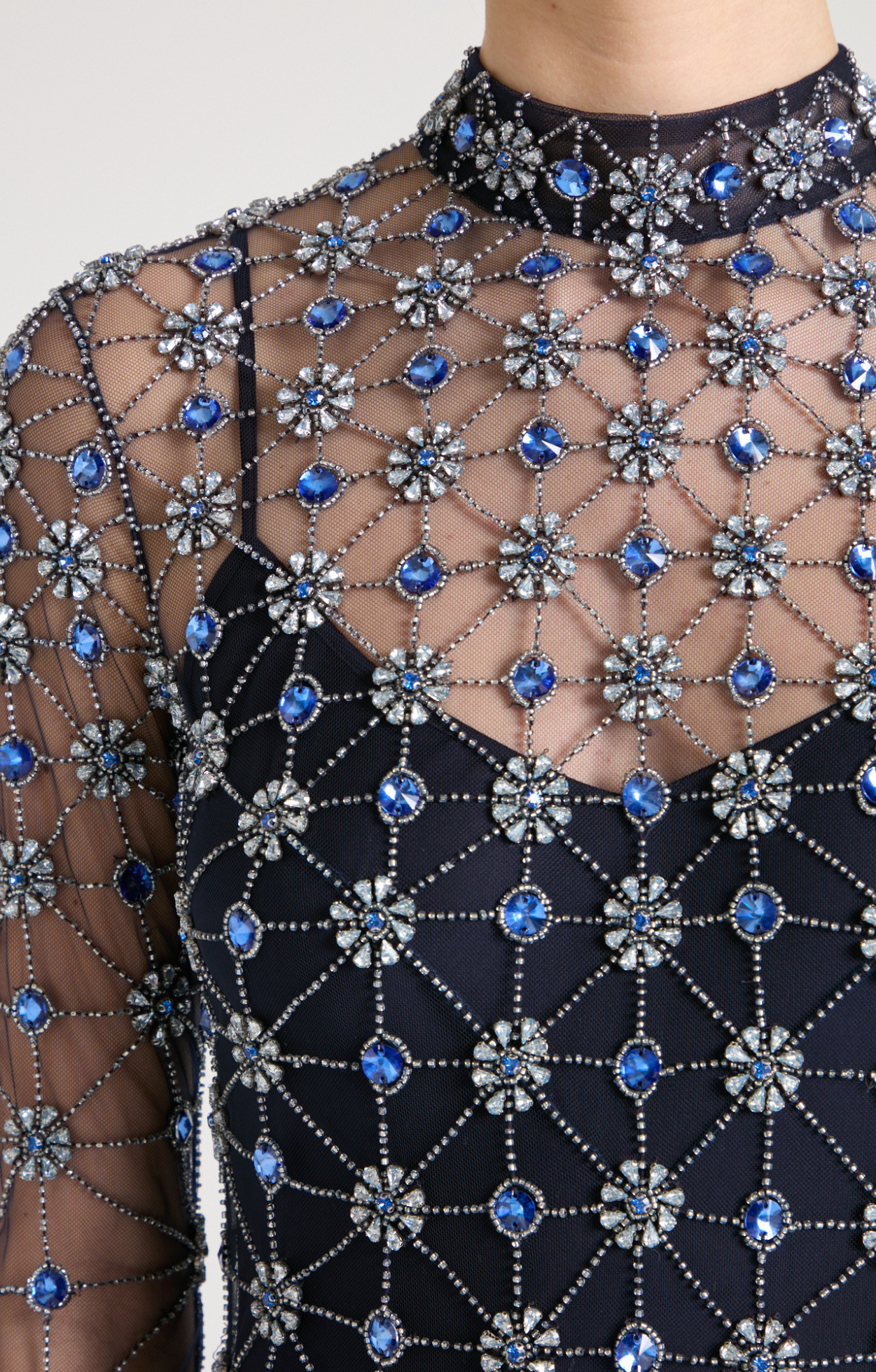 Crossbone Lattice Gown - Midnight