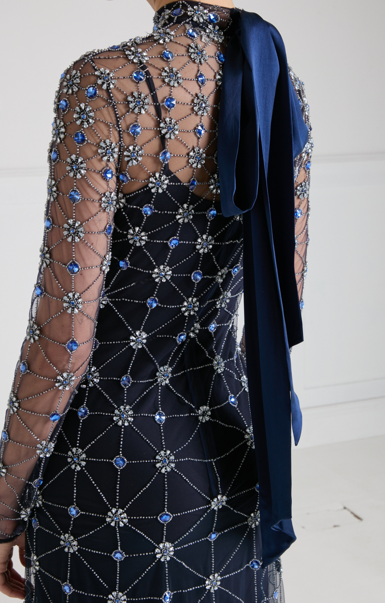 Crossbone Lattice Gown - Midnight