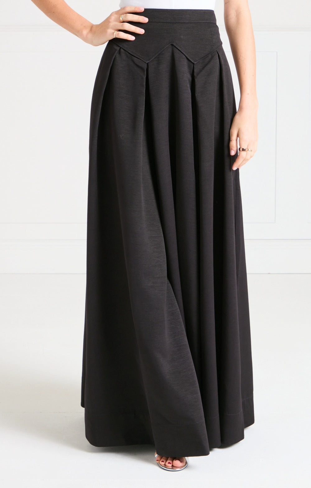 Elodie Full Length Skirt - Black