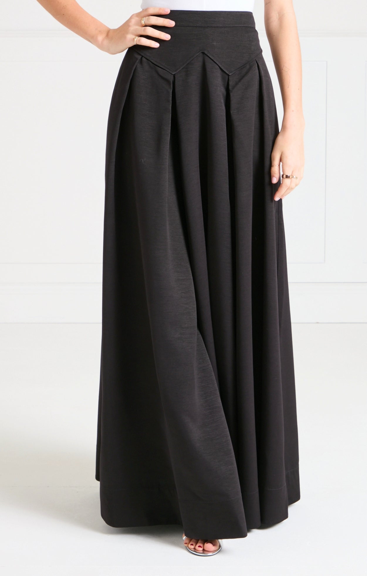 Elodie Full Length Skirt - Black