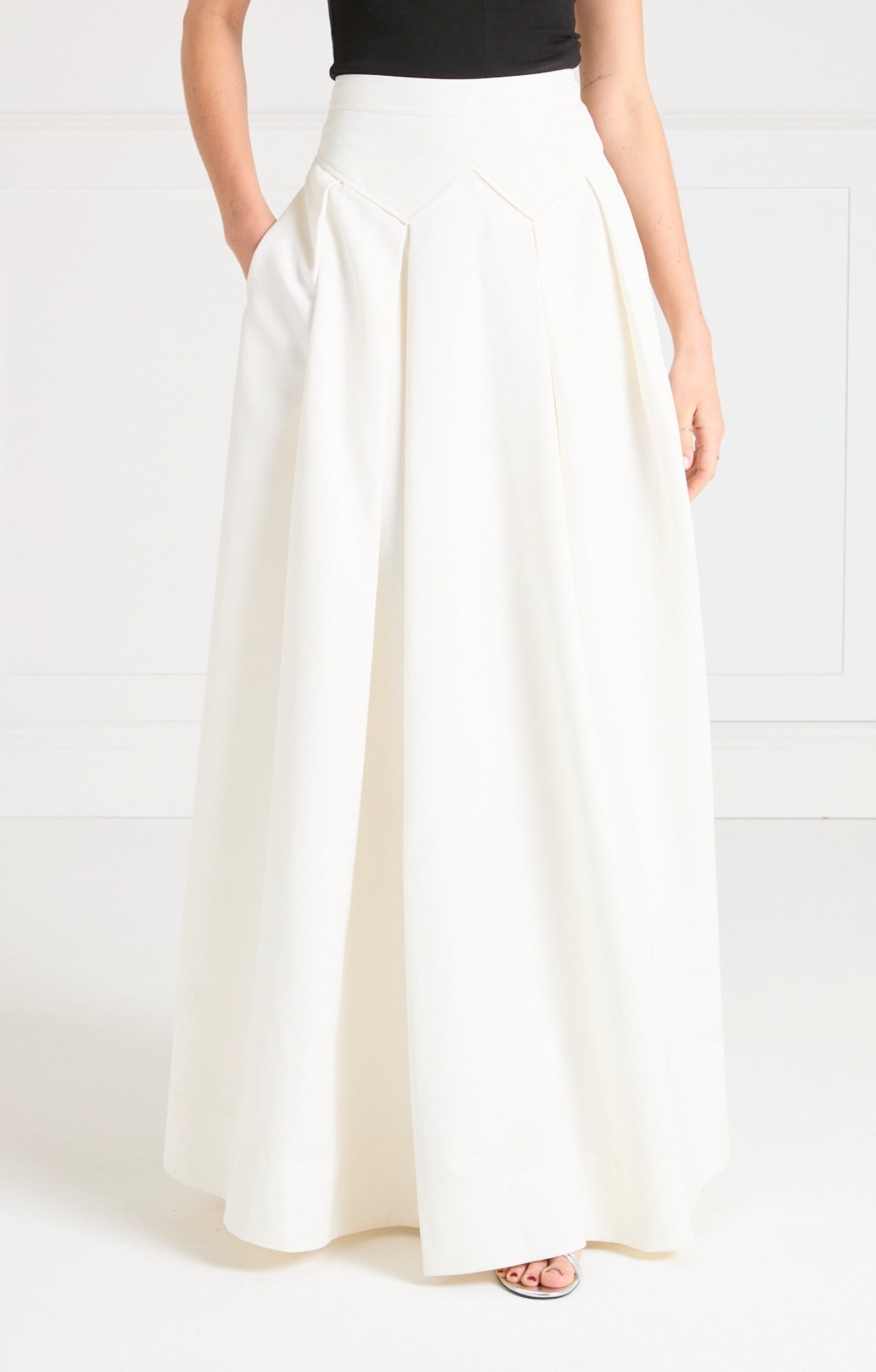 Elodie Full Length Skirt - Black