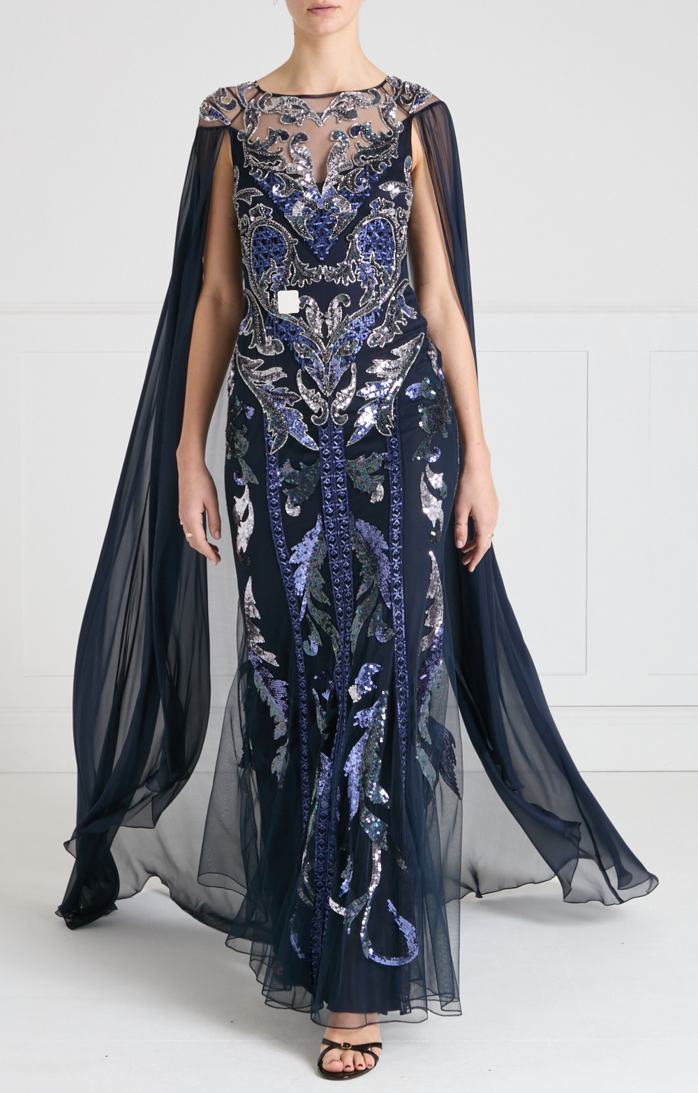 Novella Cape Gown - Midnight