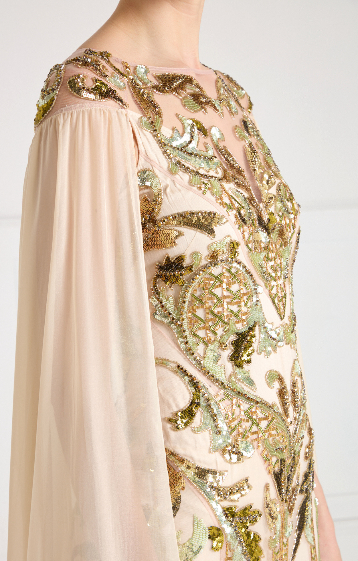 Novella Cape Gown - Gold