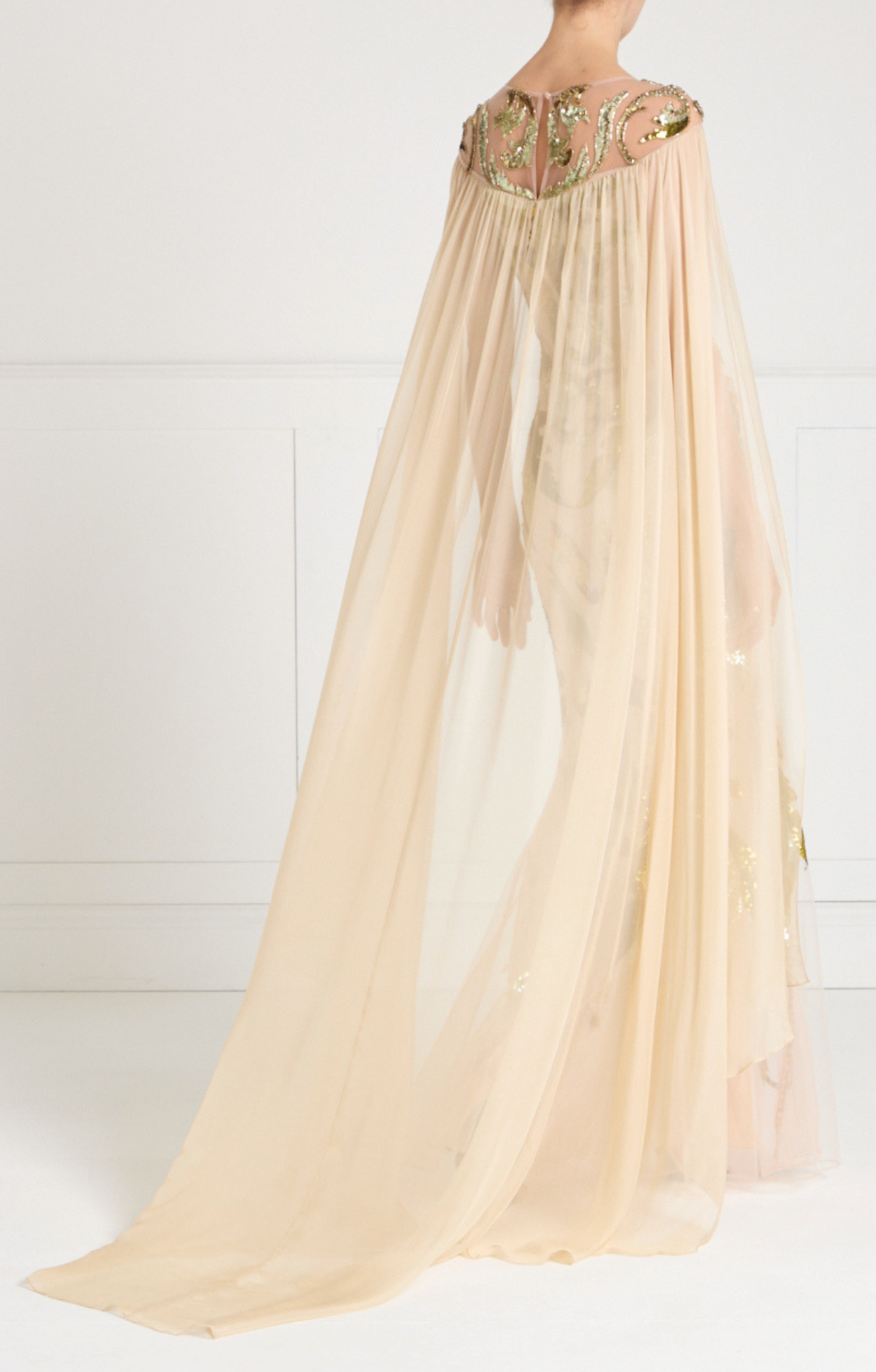 Novella Cape Gown - Gold