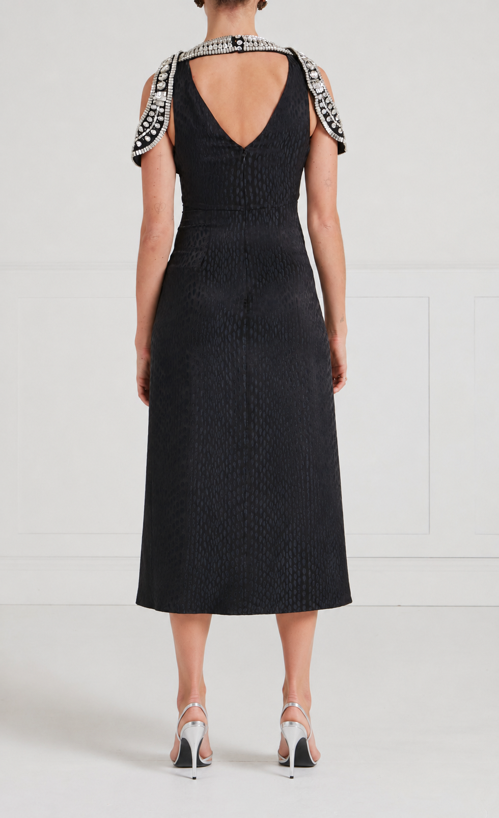 Pyramus Cold-Shoulder Dress - Black
