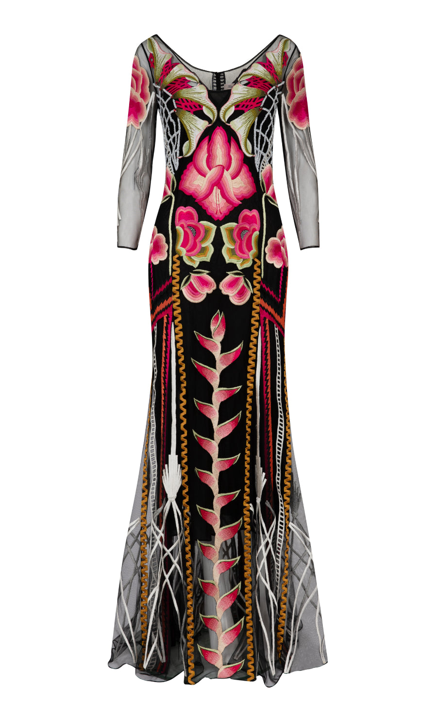 embroidery winter dress luxury Embroidered Winter Christmas Dress Luxury Birthday Princess Dress marryshe