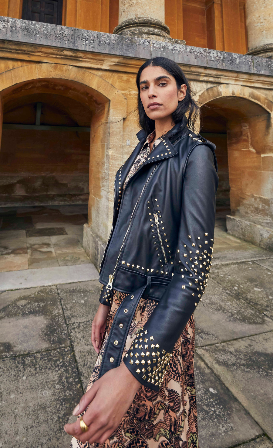 Samara Studded Jacket - Black