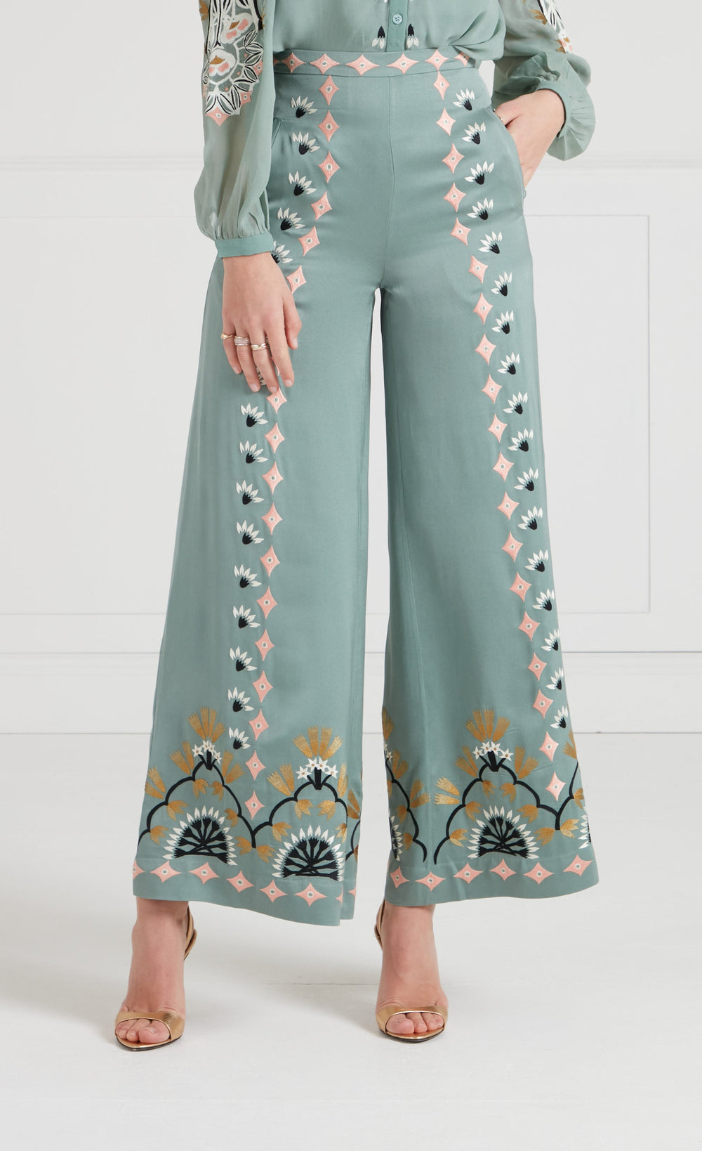 Rosalba Trousers - Jade Green